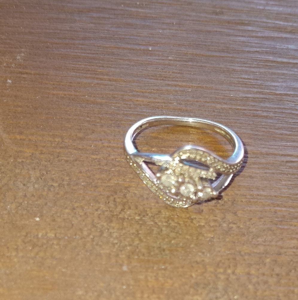 Sterling Silver Diamond Ring